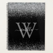 Mit Monogramm Glitzer für Black Slide Planer (Vorderseite)
