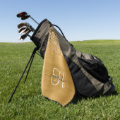 Mit Monogramm Glitzer Golfhandtuch (Gras)