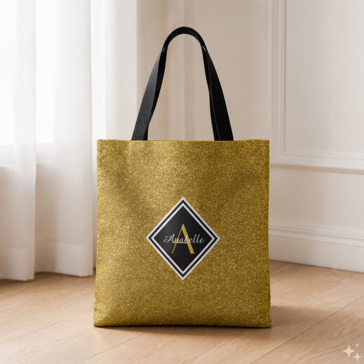 Mit Monogramm Glitzer Tasche