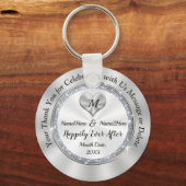 Mit Monogramm glücklich immer nach Gastgeschenke H Schlüsselanhänger (Vorderseite)