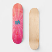 Mit Monogramm glühende Sonnenuntergänge Skateboard (Vorderseite)