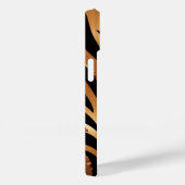 Mit Monogramm Gold Agate Tiger Leopard Glitzer Case-Mate iPhone Hülle (Rückseite / Rechts)