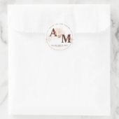 Mit Monogramm Gold Elegante Wedding Sticker (Tasche)
