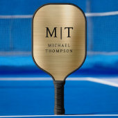 Mit Monogramm Gold gegossen Metallic Elegant Moder Pickleball Schläger