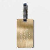 Mit Monogramm-Gold-Glitzer-Tropfen Gepäckanhänger (Rückseite vertikal)