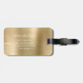 Mit Monogramm-Gold-Glitzer-Tropfen Gepäckanhänger (Rückseite horizontal)