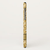 Mit Monogramm Gold Glitzer Weißer Spargel Case-Mate iPhone Hülle (Hinten/Links)