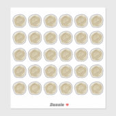 Mit Monogramm Gold Imitate Wax Siegel Aufkleber (Blatt)