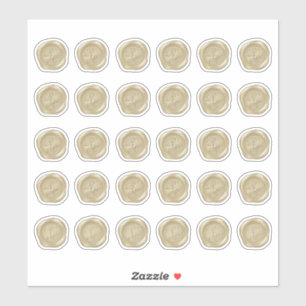 Mit Monogramm Gold Imitate Wax Siegel Aufkleber