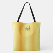 Mit Monogramm Gold-Look Elegantes modernes Templat Tasche (Rückseite)