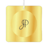 Mit Monogramm Gold Look Template Elegant Moderne Autolufterfrischer (Vorderseite)