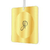 Mit Monogramm Gold Look Template Elegant Moderne Autolufterfrischer (Links)