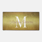 Mit Monogramm Gold-Metallic-Gradient Schreibtischunterlage (Vorderseite)