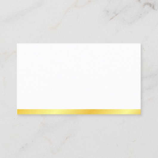 Mit Monogramm Gold Metallic Look Modernes Elegant Visitenkarte (Rückseite)