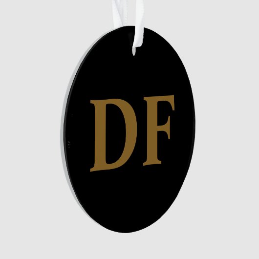 Mit Monogramm Gold Ornament (Vorderseite)