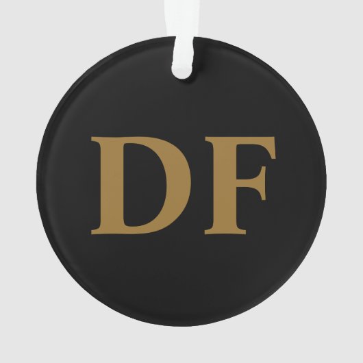 Mit Monogramm Gold Ornament (Rückseite)