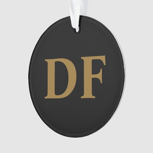 Mit Monogramm Gold Ornament (Vorderseite)