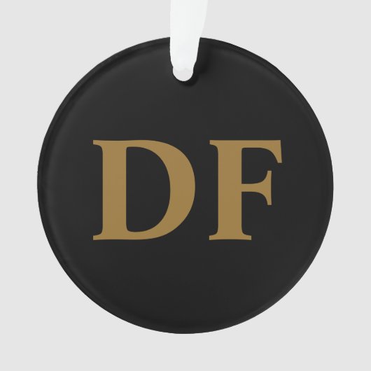 Mit Monogramm Gold Ornament (Vorderseite)