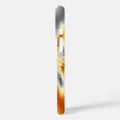 Mit Monogramm Gold Silver Metallic Fraktal Case-Mate iPhone Hülle (Rückseite / Links)