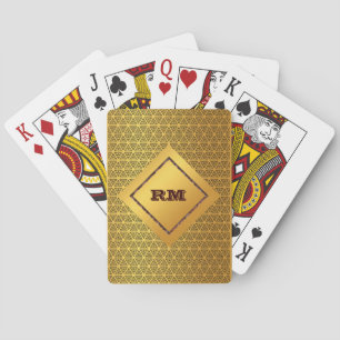 Mit Monogramm Gold Spielkarten