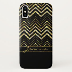 Mit Monogramm Gold und Diamanten Zickzack Case-Mate iPhone Hülle