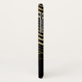 Mit Monogramm Gold und Diamanten Zickzack Case-Mate iPhone Hülle (Hinten/Links)