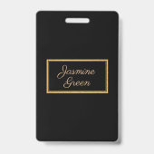 Mit Monogramm Gold und Schwarz Ausweis (Rückseite)