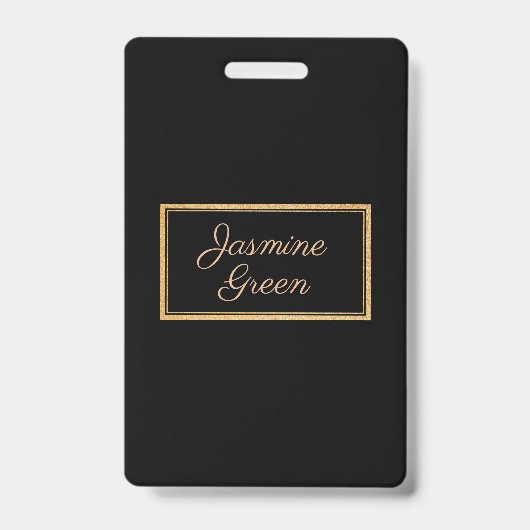 Mit Monogramm Gold und Schwarz Ausweis (Vorderseite)