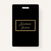 Mit Monogramm Gold und Schwarz Ausweis (Rückseite)