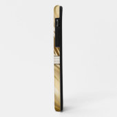 Mit Monogramm Gold Zebra-Druckmuster Case-Mate iPhone Hülle (Hinten/Links)