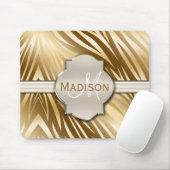 Mit Monogramm Gold Zebra-Druckmuster Mousepad (Mit Mouse)