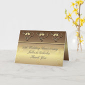 Mit Monogramm Gold zum 50. Jubiläum Karte (Gelbe Blume)