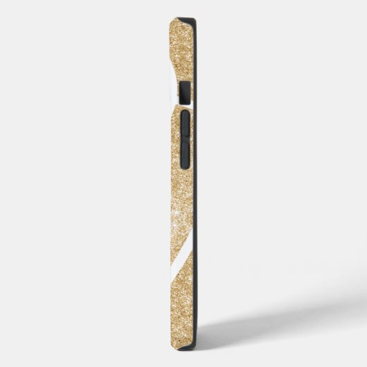 mit Monogramm Goldbasketball für Mädchen Case-Mate iPhone Hülle (Rückseite / Links)