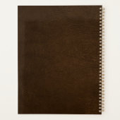 Mit Monogramm goldbraun, modern 2025 Planer (Rückseite)