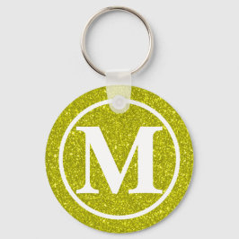 Mit Monogramm Golden Glitz BB Schlüsselanhänger