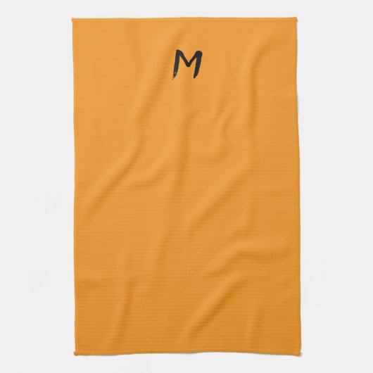 Mit Monogramm Goldener Fall Geschirrtuch (Vertikal)