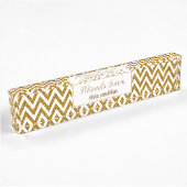 Mit Monogramm Goldener Glitzer Namensplakette