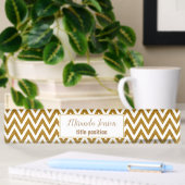 Mit Monogramm Goldener Glitzer Namensplakette