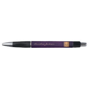 Mit Monogramm goldfarbenes Namensschild Kugelschreiber