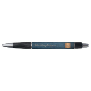 Mit Monogramm goldfarbenes Namensschild Kugelschreiber