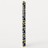 Mit Monogramm Goldleoparden-Hautflächen Case-Mate iPhone Hülle (Hinten/Links)