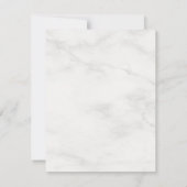 Mit Monogramm Goldplash-Vorlage für weißes Marmor Mitteilungskarte (Rückseite)