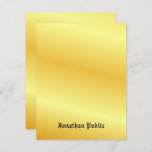 Mit Monogramm Goldsichtkalligraphie Mitteilungskarte (Vorne/Hinten)