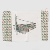 Mit Monogramm Golf Ball Pattern Lady Golfhandtuch (Horizontal)