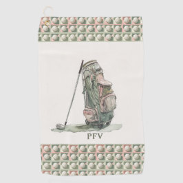 Mit Monogramm Golf Ball Pattern Lady Golfhandtuch