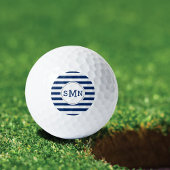 Mit Monogramm Golf Balls Blaues Streifen Muster Golfball