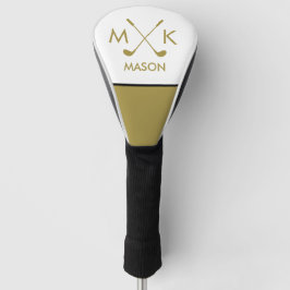 Mit Monogramm Golf Club Logo Gold Farbe Minimalist Headcover