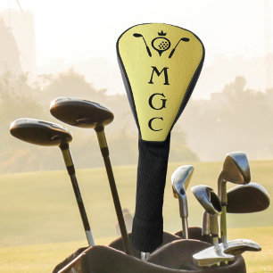Mit Monogramm Golfclubs und Crown-Logo Gold Custom Golf Headcover