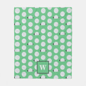 Mit Monogramm Golferloch in einem Golfball Fleecedecke (Vorderseite)