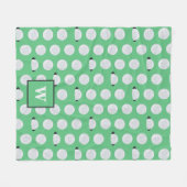 Mit Monogramm Golferloch in einem Golfball Fleecedecke (Vorderseite (Horizontal))